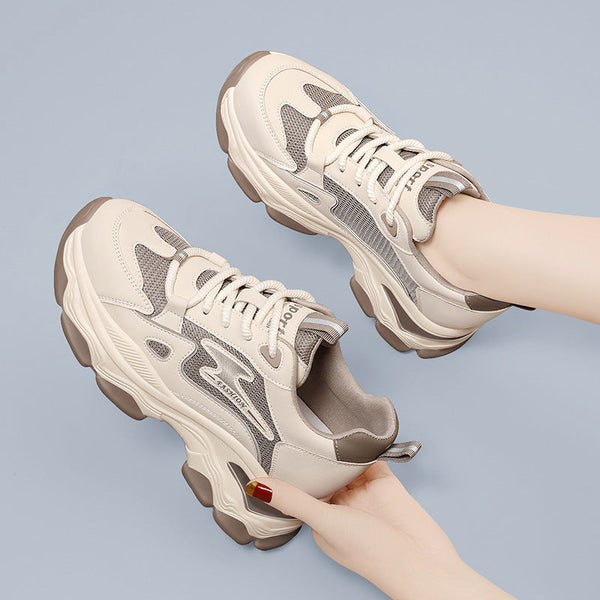 Kadın Spor Baba Kalın Taban Yumuşak Yükseltici Sneakerlar