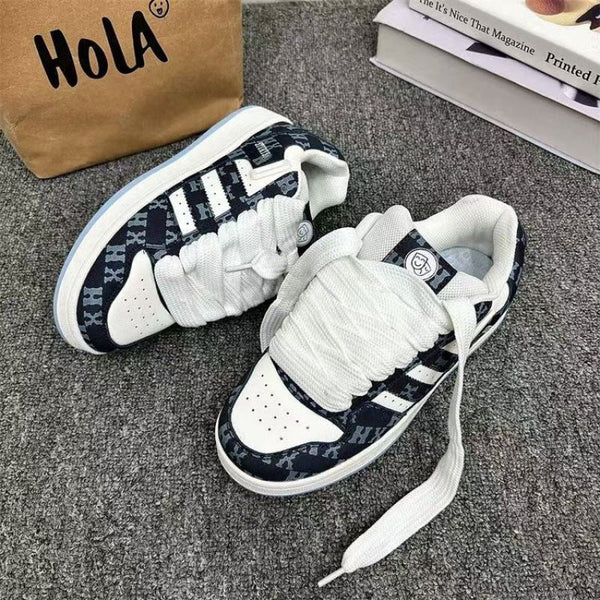 Kadın Seçimi Retro Moda Trendleri Beyaz Taşınabilir Spor Ayakkabılar
