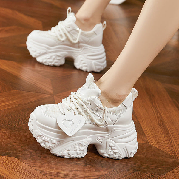 Kadınlar ve Erkekler İçin Platform Dad Sonbahar Moda File Spor Sneaker