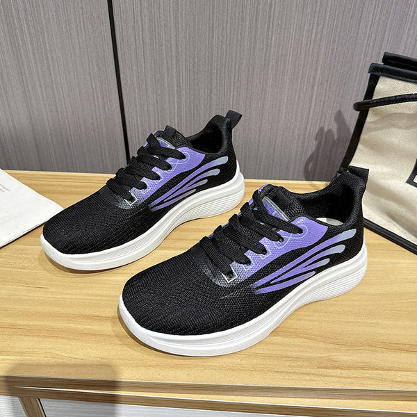 Kadınların Trendy File Yüzey Yumuşak Taban Uçan Spor Ayakkabıları
