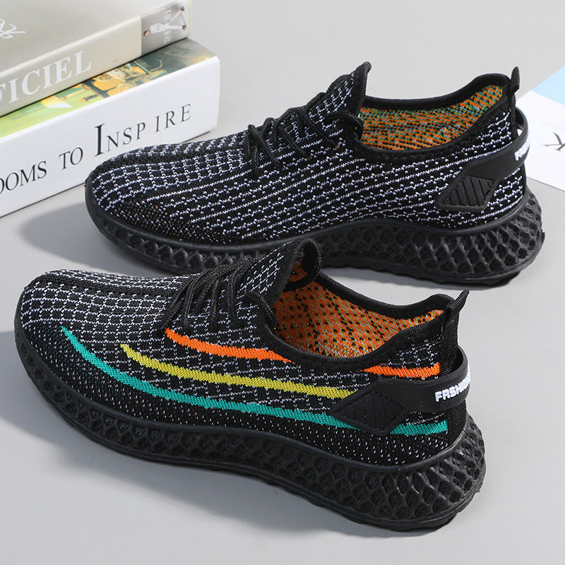 Kadınlar için Delikli Ağ Yaz Düz Bağcıklı Parmak Sneakers