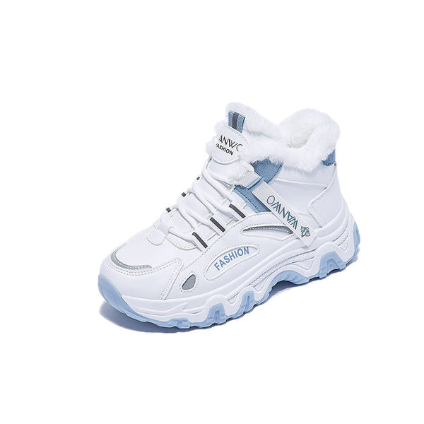 Kadınlar için Kore Tarzı Polar Astarlı Daddy Spor Moda Sneaker'lar