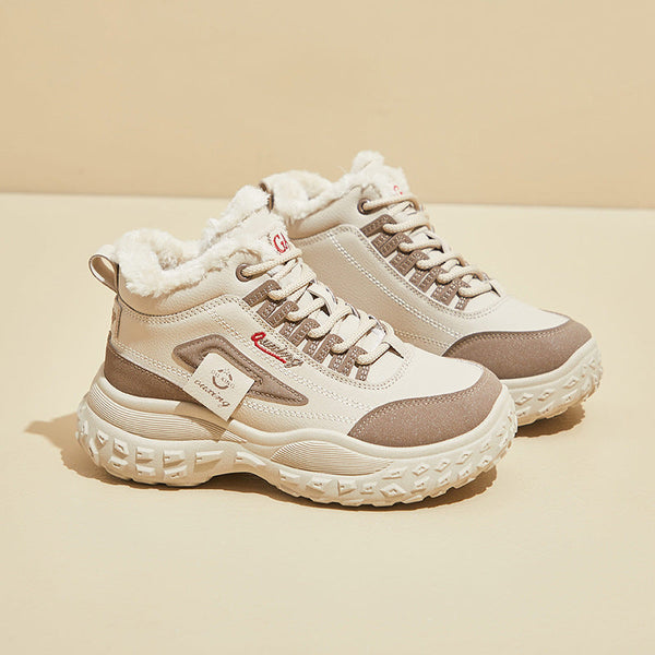 Veet Kış Babası Kore Kadın Artırılmış Sıcak Sneakerlar