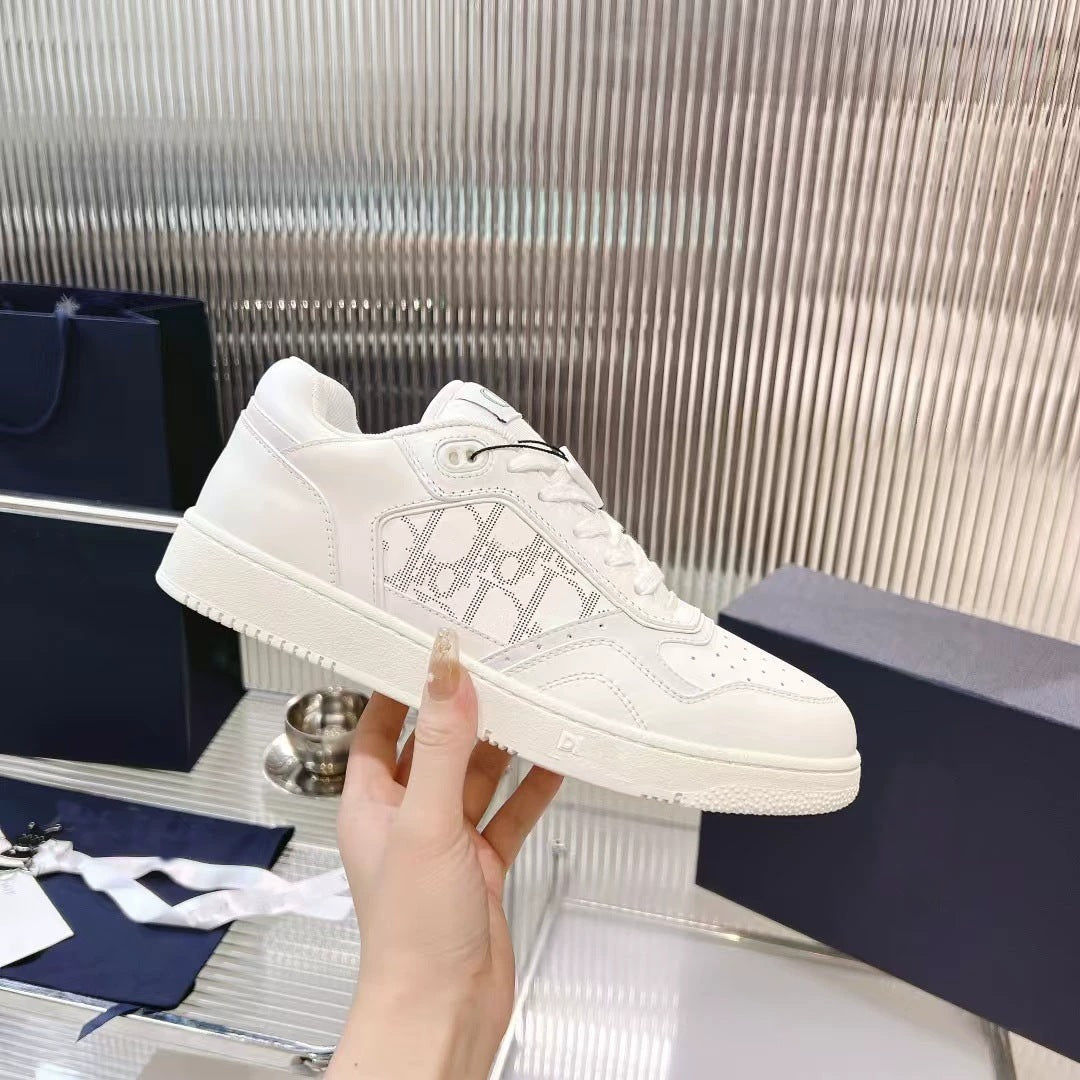 Kadın Modası Ev Beyaz Harf Jakarlı Sneaker