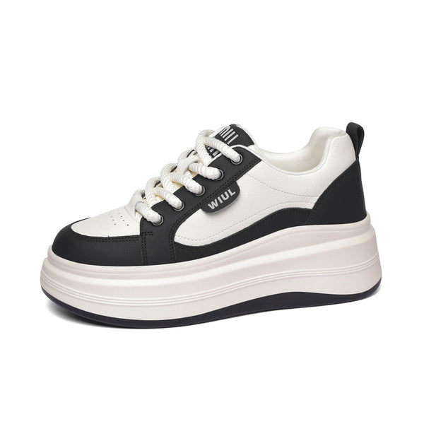 Kadınlar için Beyaz Baba Bahar Düz Platform Spor Sneaker