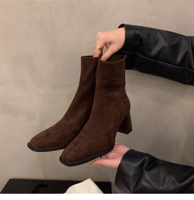 Kadınların Kore Tarzı Küçük Bilek Süet Dr. Martens Polar Botları
