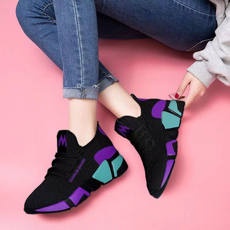 Kadın Kumaş Kaydırma Düşük Topuklu Pompa Günlük Yumuşak Sneakerlar