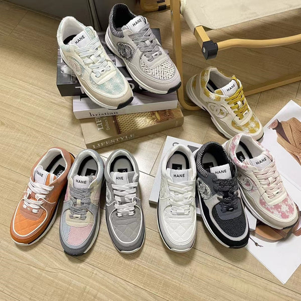 Kadınlar için King Mesh Nefes Alabilen Çok Amaçlı Bağcıklı Baba Sneaker'ları