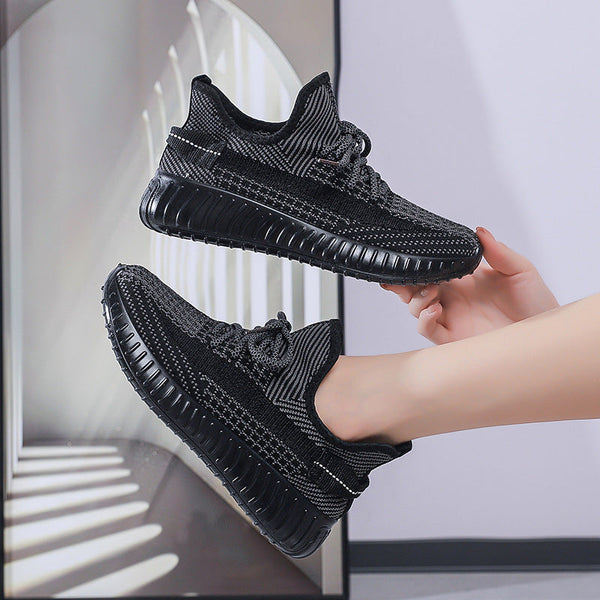 Kadınlar için Hindistan Cevizi Uçan Dokuma Jel Kore Tarzı Sneaker