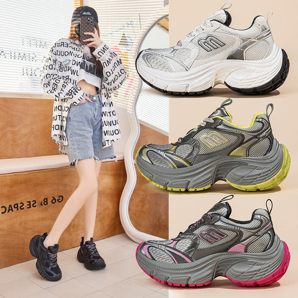 Kadınların  Th Nesil Baba Nefes Alabilen Platform Yükseklik Artıran Sneaker'ları