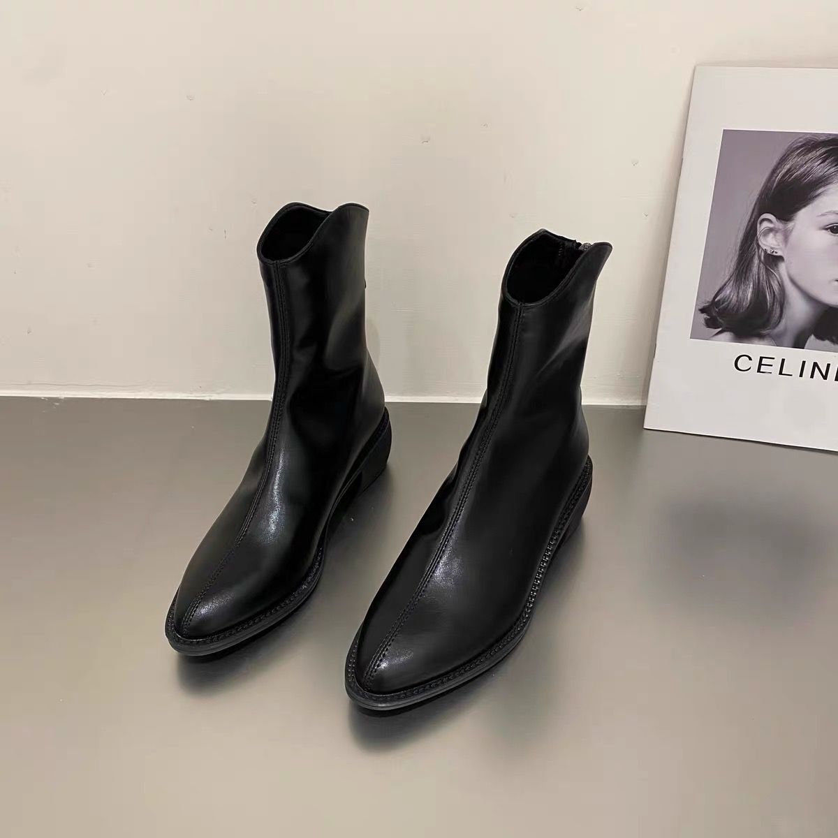 Kadın Batı Denim İnce Burunlu Bahar Botları