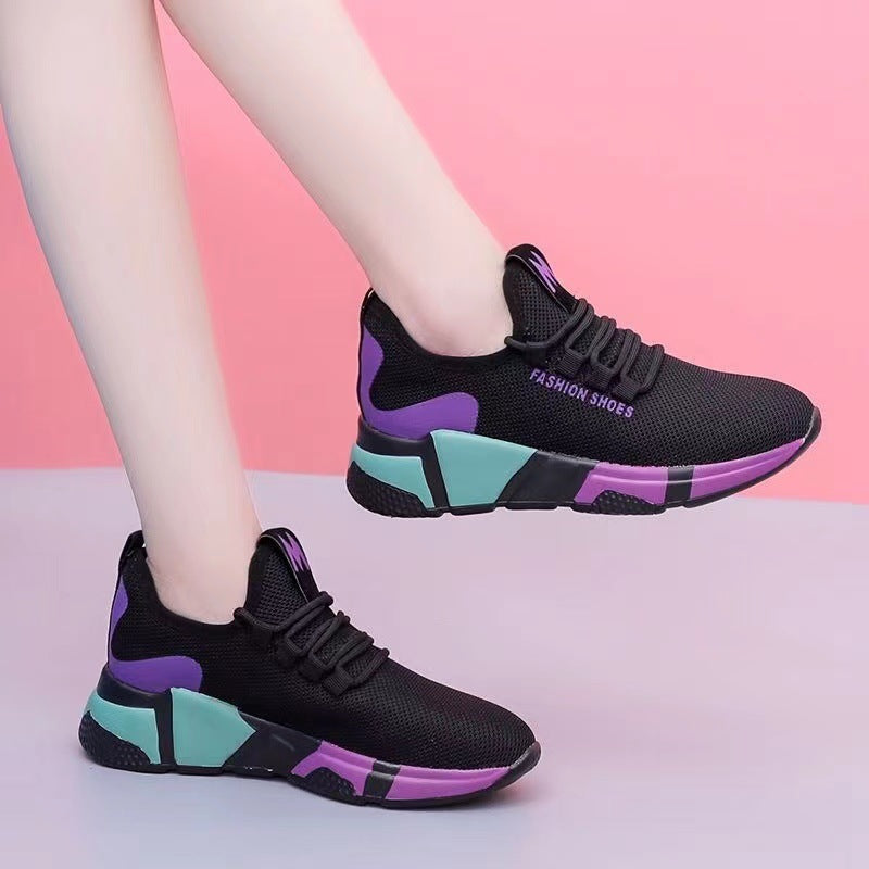 Kadın Kumaş Kaydırma Düşük Topuklu Pompa Günlük Yumuşak Sneakerlar