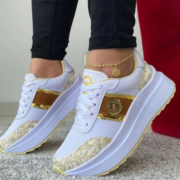 Kadınlar İçin Platform Büyük Beden Renk Uyumlu Spor Sneakerlar