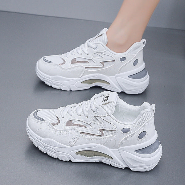 Kadınlar için Bahar Nefes Alabilen Daddy Kore Platform Koşu Sneaker'ları