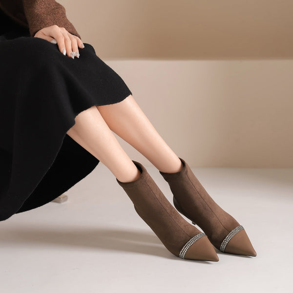 Kadınlar İçin İnce Esnek Stiletto Bilek Botları
