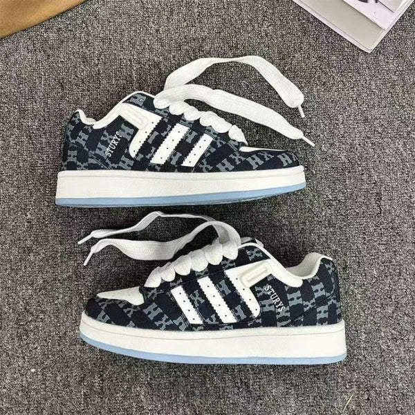 Kadın Seçimi Retro Moda Trendleri Beyaz Taşınabilir Spor Ayakkabılar