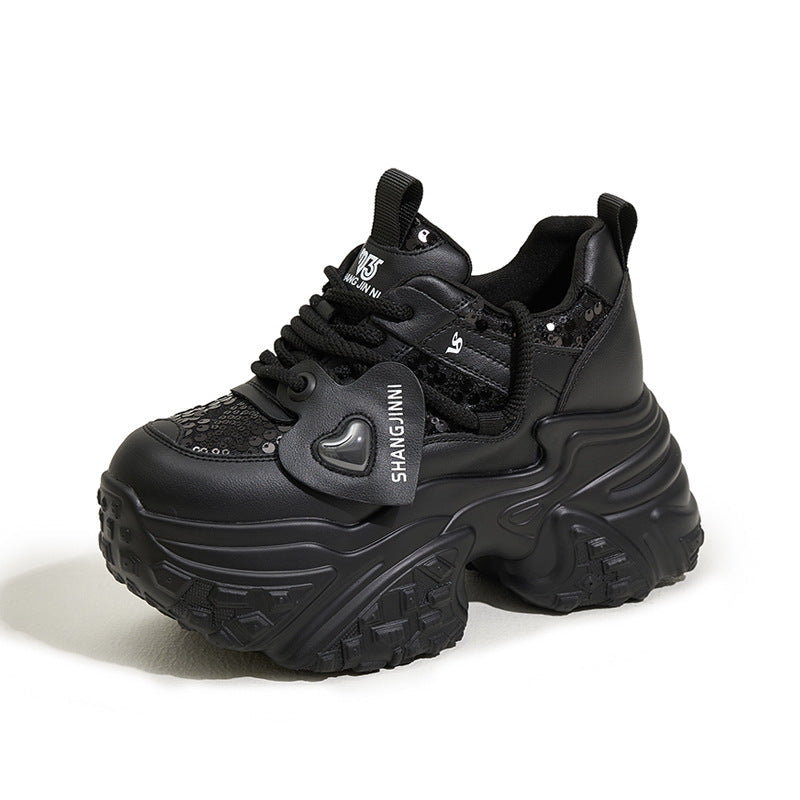 Kadınlar ve Erkekler İçin Platform Dad Sonbahar Moda File Spor Sneaker
