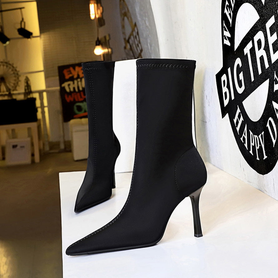 Moda Banketi Zayıflatıcı Basit Yüksek Topuklu Ayakkabılar