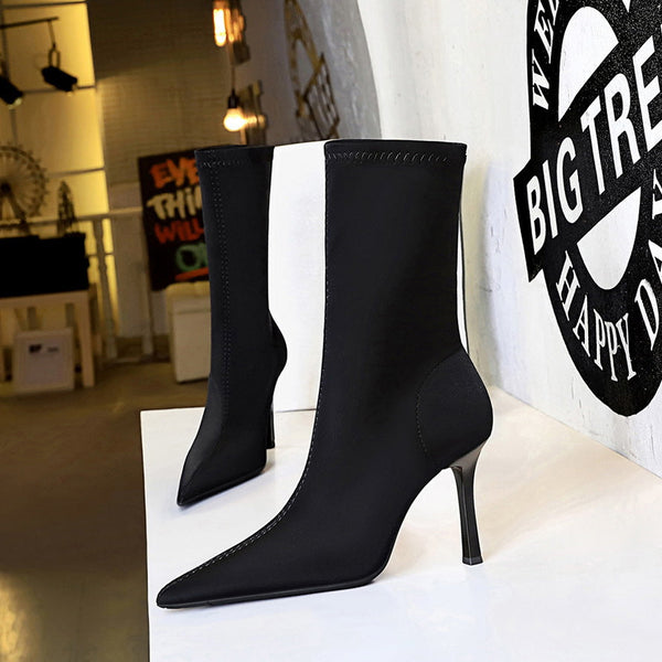 Moda Banketi Zayıflatıcı Basit Yüksek Topuklu Ayakkabılar