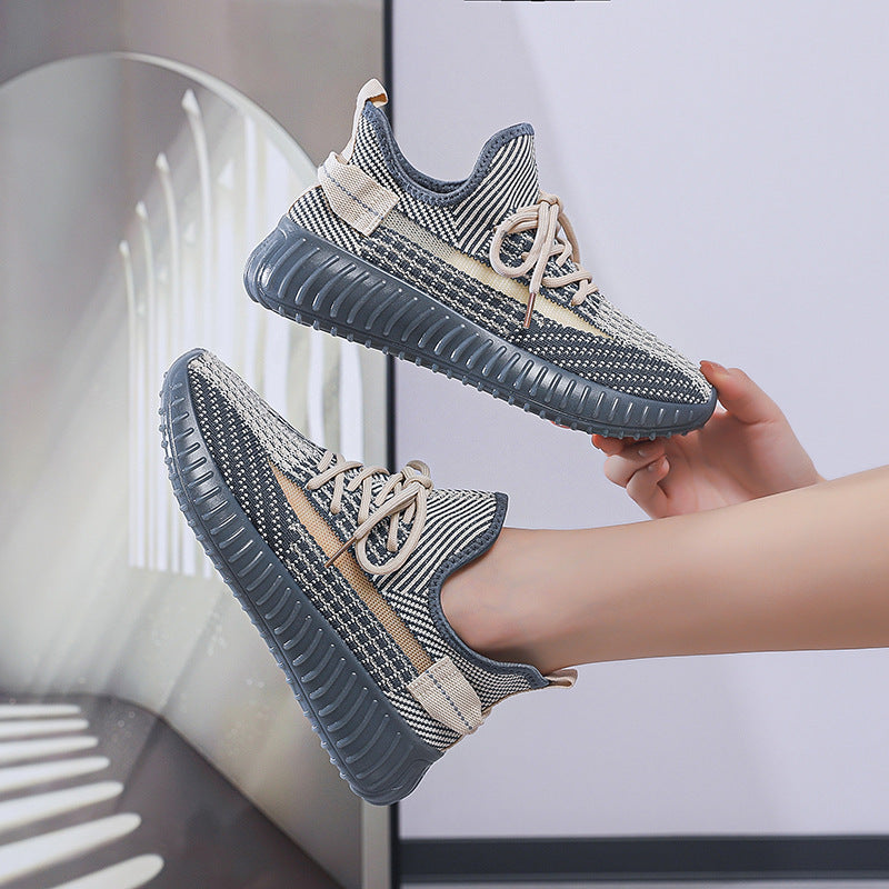 Kadınlar için Hindistan Cevizi Uçan Dokuma Jel Kore Tarzı Sneaker