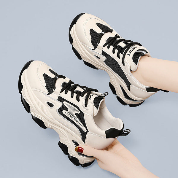 Kadın Spor Baba Kalın Taban Yumuşak Yükseltici Sneakerlar