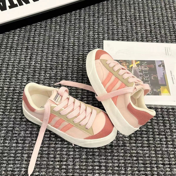 Kadınlar için Sonbahar Kore Tarzı Beyaz Niche Yumuşak Sneakerlar