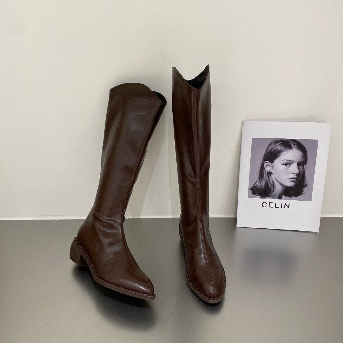 Kadın Batı Denim İnce Burunlu Bahar Botları