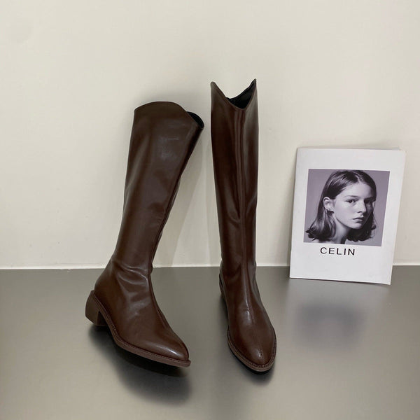 Kadın Batı Denim İnce Burunlu Bahar Botları