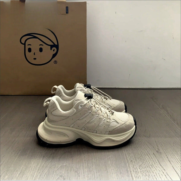 Kadın Platform Balık Kılçığı Yaz Koşu Yüksek Sneakerlar