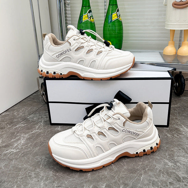 Kadın Tarzı File Yüzey Dad Sonbahar Nefes Alabilir Sneakerlar