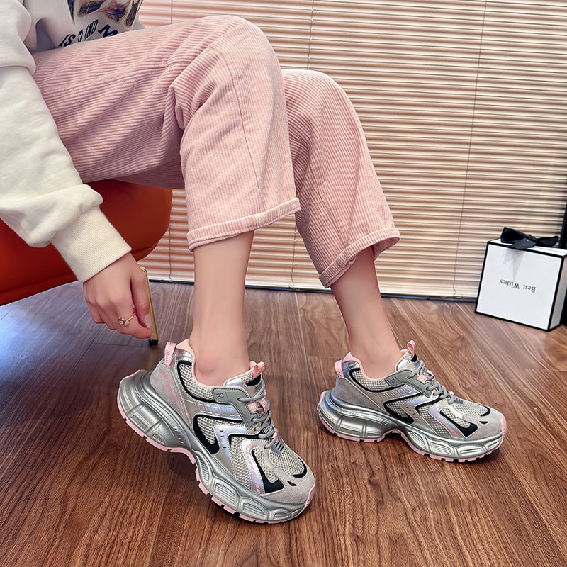 Kadın Moda Bahar Kore Tarzı Kalın Taban Spor Ayakkabılar