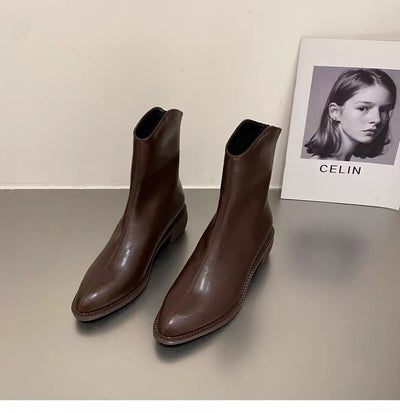 Kadın Batı Denim İnce Burunlu Bahar Botları