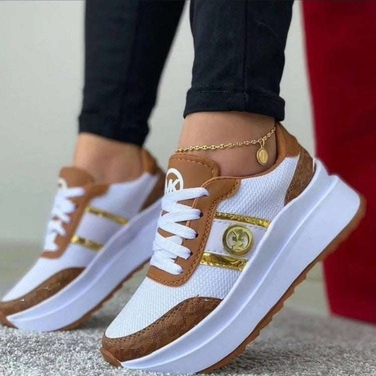 Kadınlar İçin Platform Büyük Beden Renk Uyumlu Spor Sneakerlar