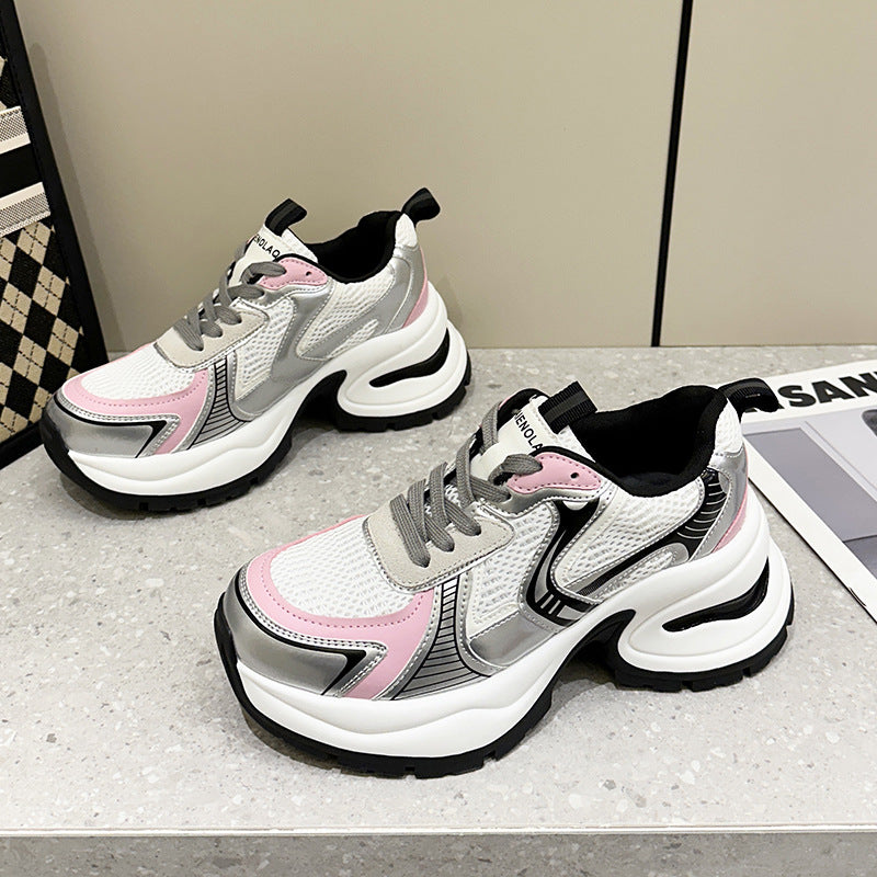 Kadınlar için Küçük Beden Platform Sier Moda Rahat Sneaker'lar