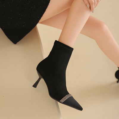 Kadınlar İçin İnce Esnek Stiletto Bilek Botları