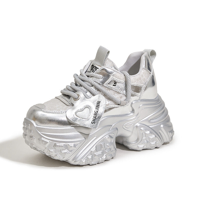 Kadınlar ve Erkekler İçin Platform Dad Sonbahar Moda File Spor Sneaker