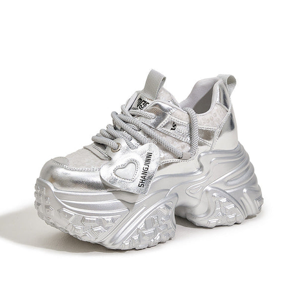 Kadınlar ve Erkekler İçin Platform Dad Sonbahar Moda File Spor Sneaker