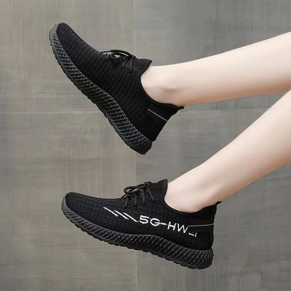 Kadınlar için Hindistan Cevizi Trendy Çok Amaçlı Uçan Dokuma Nefes Alabilir Sneakerlar