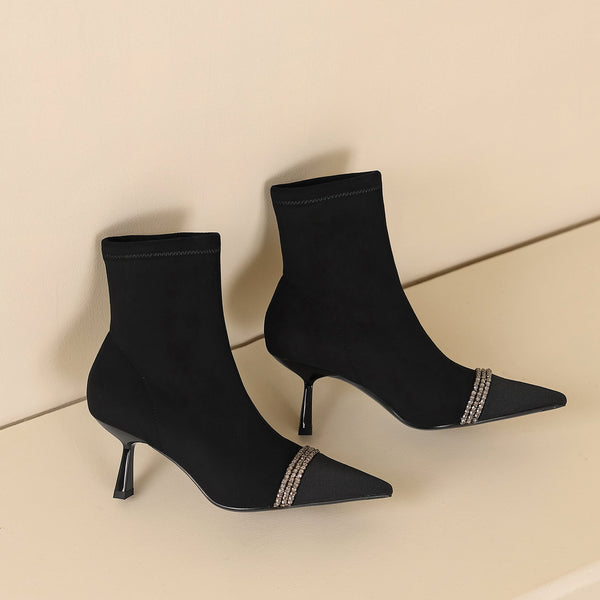 Kadınlar İçin İnce Esnek Stiletto Bilek Botları
