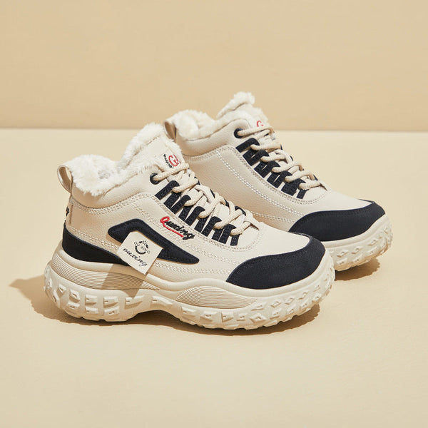 Veet Kış Babası Kore Kadın Artırılmış Sıcak Sneakerlar