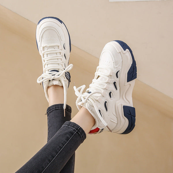 Polar astarlı Baba Kadın Kış Kore Sıcak Yükseklik Artırıcı Sneakerlar