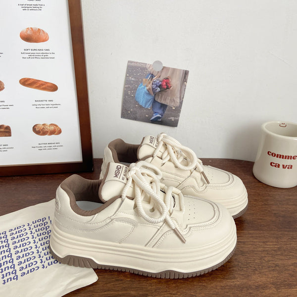 Kadınlar için Platform Muffin Bahar Niş Çirkin Sevimli Ekmek Spor Ayakkabıları