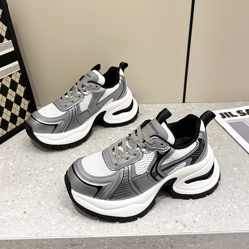 Kadınlar için Küçük Beden Platform Sier Moda Rahat Sneaker'lar