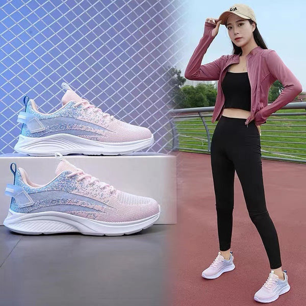 Kadınlar için Sonbahar Kalın Taban Moda Basit Nefes Alabilir Trend Spor Ayakkabılar