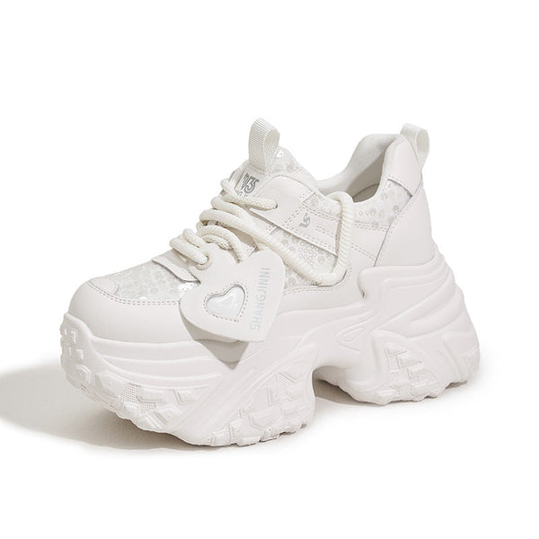 Kadınlar ve Erkekler İçin Platform Dad Sonbahar Moda File Spor Sneaker