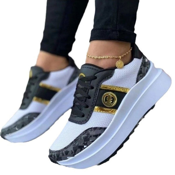 Kadınlar İçin Platform Büyük Beden Renk Uyumlu Spor Sneakerlar