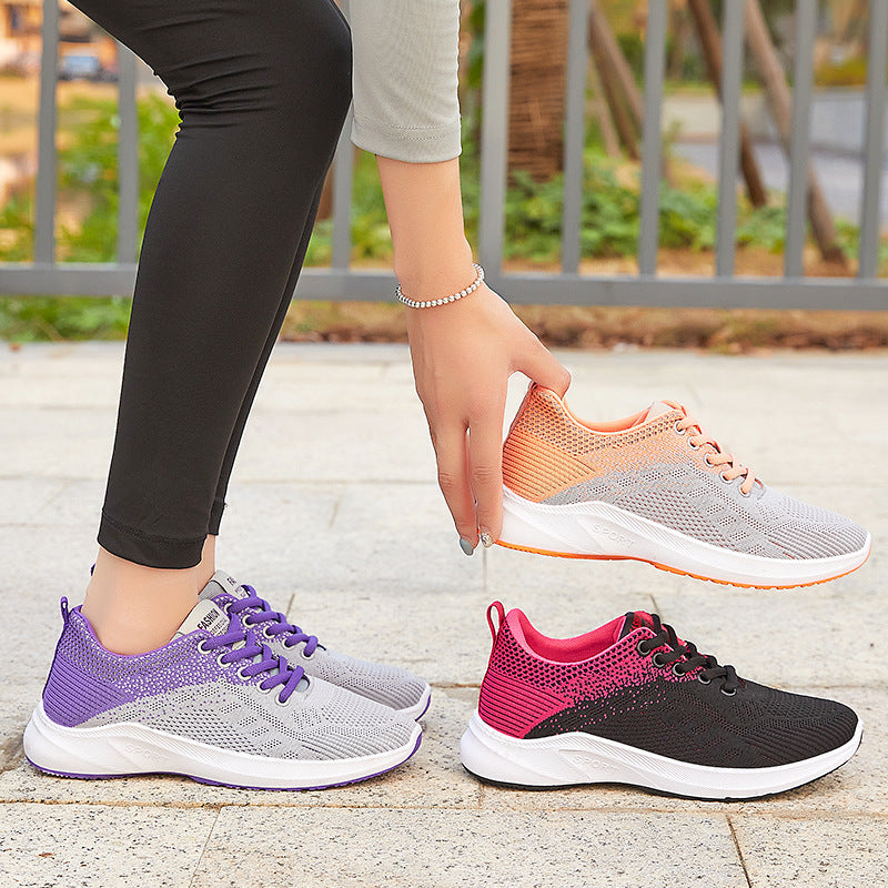Kadın Nefes Alabilir Uçan Dokuma Kadın Moda Sneaker'ları