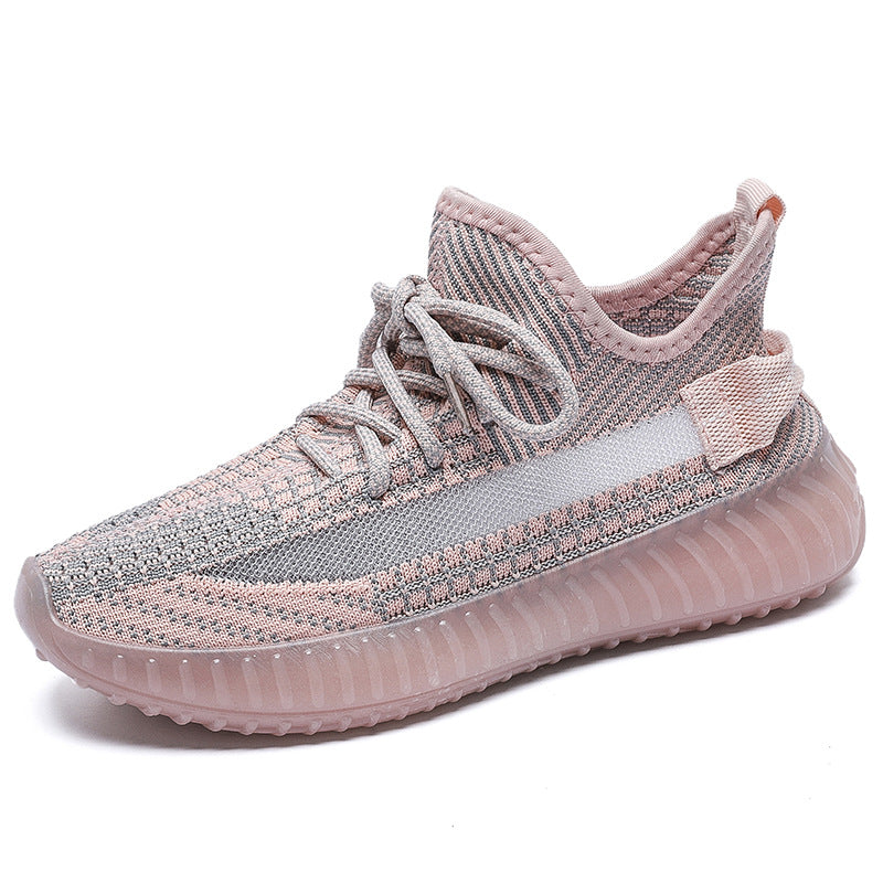 Kadınlar için Hindistan Cevizi Uçan Dokuma Jel Kore Tarzı Sneaker