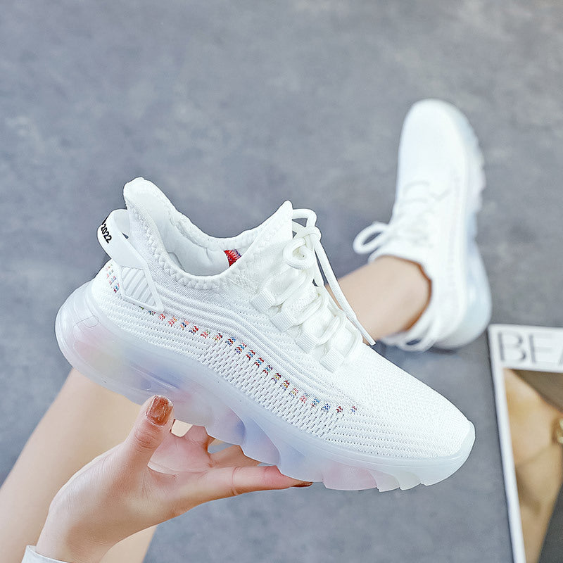 Kadınlar için Artı Beden Nefes Alabilen Kore Tarzı Moda Sneaker'lar