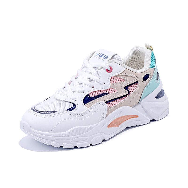 Kadınlar için Bahar Nefes Alabilen Daddy Kore Platform Koşu Sneaker'ları